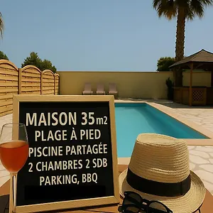  Hébergement de vacances Reve D'azur En Bord De A La Nartelle Avec Piscine Dans La Residence, Terrasse, Bbq, 2 2 Sdb De 35m2 Draps Inclus